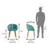 Meryl lounge chair Color - Teal