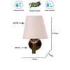Devansh Metal Electric Wall Light in Gold Colour with White Shade Count of 1 Light