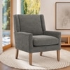 Leston Boucle Fabric Lounge Chair in Grey Colour