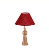 Devansh Maroon Jute Table Lamp With G Wood Natural Base (10X18 Inches)-36