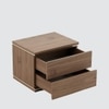 Bulle Bedside Table polished in Matte Finish with trims in Gold
