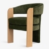 Nouve Solid Wood Dining Chair in Green Colour