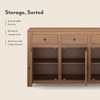 Striado Sideboard in Amber Walnut Finish