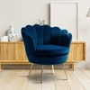 Melta Fabric Accent Chair in Blue Colour