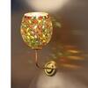 Devansh Metal Electric Wall Light in Gold Colour with Multicolor Shade Count of 1 Light