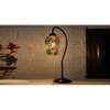 Multicolor Mosaic Glass Curvy Table lamp with Iron Base (EN17)
