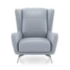 Aile Lounge chair In Powder Blue Leatherette