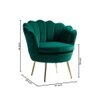Melta Solid Wood Accent Chair in Green Colour