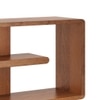 Monza Solid Wood Wall Shelf In Amber Walnut Finish