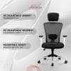Kepler Brooks High Back Office Chair | 2 Years Warranty | Chair for Office Work at Home, Ergonomic Chair, Diwali Gifts, 2D Adjustable Arms, Headrest & Lumbar Support, Multi Synchro Lock (Zeus, White)