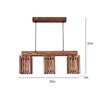 Elegant Brown Solid Wood Cluster Hanging Light