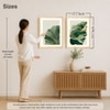 Abstract Face Green Leaf Set of 2 Framed Posters Boho Art 45x60 cm
