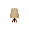 Vantage Brown Wooden Table Lamp with White Jute Lampshade
