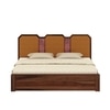Classic Wooden Queen Size Bed With Box Storage in Provincial Teak Finish