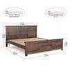 Madhvi Solid Wood King Size Bed Without Storage Bed In Provincial Teak Finish