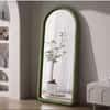 The Artment Unbreakable Green Arch Puff Floor Mirror (160 x 50) cm