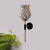 Devansh Metal Electric Wall Light in Black Colour with Multi Shade Count of 1 Light