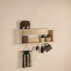Avalon Wooden Wall Shelf Organiser With Key Holders