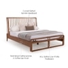 Calista Solid Wood Queen Size Non Storage Bed in Coffee Oak Brown
