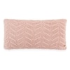 Rosa Pale Pink Cotton Knitted Cushion Cover 12X20 Inches