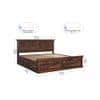 PRASHIV Sheesham Wood King Size Bed Box Storage Storage Provincial Teak Finish (72 x 78 inches)