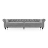 Winchester Essential 4 Seater Fabric Sofa In Granite Weave