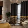 Stoa Paris Satin Long Door Curtains, Room Darkening Blackout Curtains - Pack of 2, Regal Slate - With Back Lining