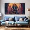 The Castle Decor Lord Ganesha Wall Painting Wooden Framed 27x48 Inch (Style 22)