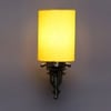 Devansh Metal Electric Wall Light in Antique Gold Colour with Yellow Shade Count of 1 Light
