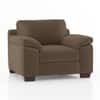 Esquel Premium 1 Seater Fabric Sofa in Truffle Beige Velvet Colour