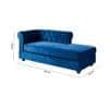 Ease Velvet Chaise Launger in Navy Blue Colour