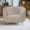 Nero Velvet 1 Seater Sofa in Cream Colour