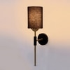 Devansh Metal Electric Wall Light in Black Colour with Black Shade Count of 1 Light