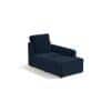 Apollo Compact Sofa (Colour : Sea Port Blue Velvet, Cushion : Hard, Back Type : High Back, Seating Capacity : Right Aligned 2 Seater + Right Aligned Chaise)