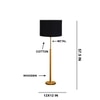 Devansh Wood & Metal Floor Lamp