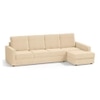 Apollo Sofa (Colour : Birch Beige, Cushion : Soft, Back Type : High Back, Seating Capacity : Right Aligned 3 Seater + Right Aligned Chaise + Ottoman)