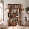 Imola Solid Wood Bookshelf In Amber Walnut Finish