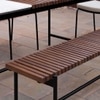 Covent Garden Mild Steel Outdoor Dining Table with Four Chairs and Bench in Grey Colour