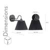 Possio Single Light Wall Fitting with Black Shade