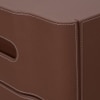 Bachman Leather Side Table in Brown Colour