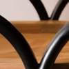 Andaman Jolly Solid Wood Service Trolley in Black Colour