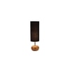 Marilynne Black Fabric Shade Table Lamp with Natural Wooden Base