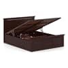 Fidora Solid Wood Queen Size Hydraulic Storge Bed In Mahogany Finish