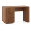 Strio Solid Wood Study Table in Amber Walnut Finish