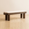 Buda Solid Wood Bench in Light Brown Colour
