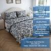 Orion White & Blue Floral Cotton Bedding Set Super King 275 X 275 Cms Bed Sheet 2 Pillow Covers Dohar 240 X 220 Cms Threads