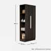 Hexa Red Wooden 1 Door Wardrobe with Hanging Space in Flower Wenge Colour