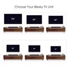 BLUEWUD Blesky Engineering Wood Floor Standing TV Entertainment Unit Set Top Box Stand/TV Cabinet Panel with Shelves for Books & D�cor Display Unit, Ideal for 75� (Brown Maple)