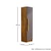 Hexa Red Wooden 1 Door Wardrobe with Huge Storage Space in Giant Wood and Slate Grey Colour
