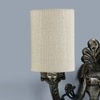 Devansh Metal Electric Wall Light in Antique Gold Colour with White Shade Count of 2 Lights